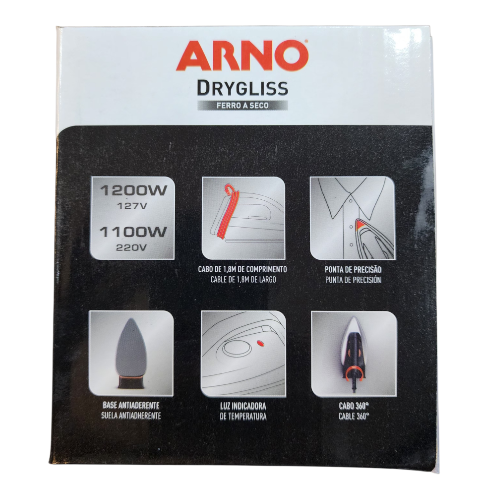 Ferro de Passar a seco Ref.FS3110 B3 127v 1200w Arno - #8