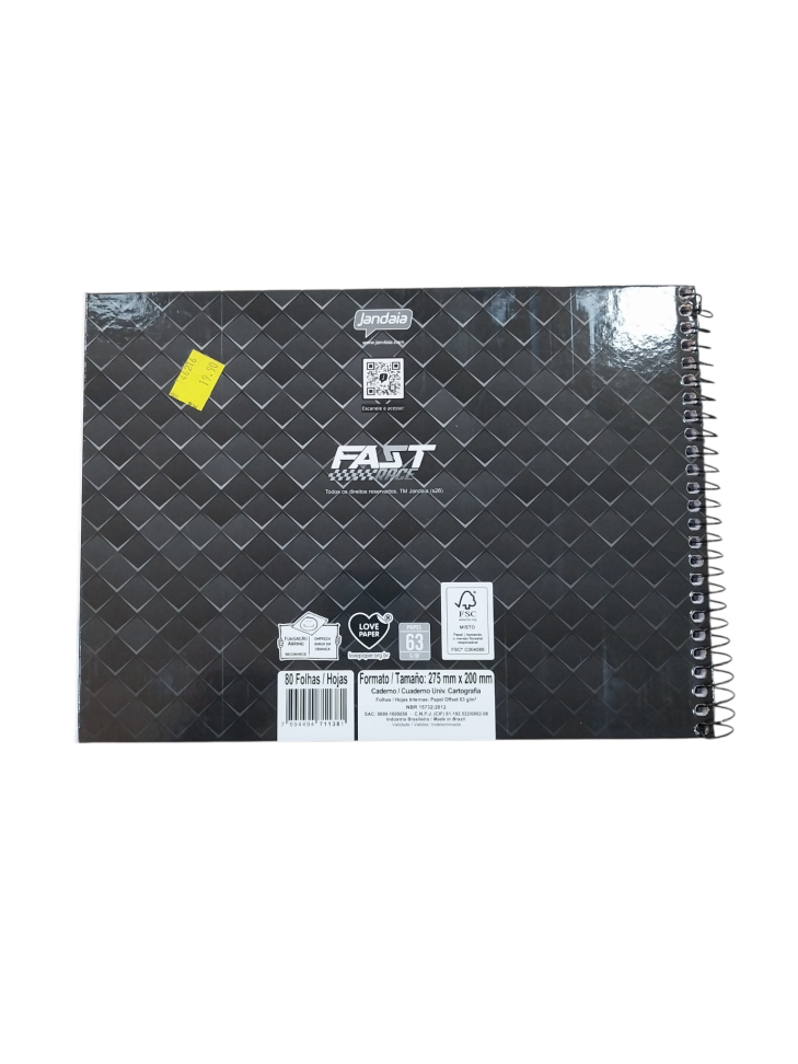 Caderno cartográfico 80f 275mmx200mm Fast Jandaia - #2
