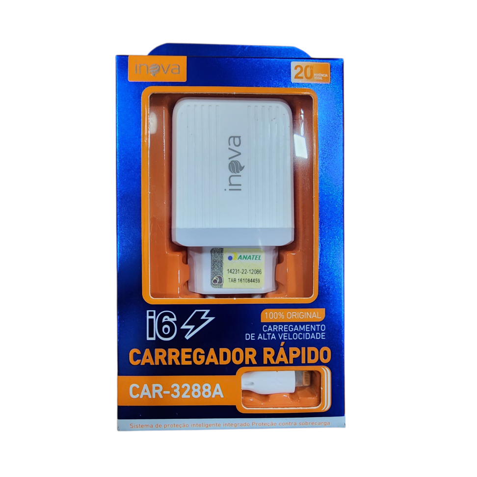 Carregador Rápido iPhone Car-3288A USB