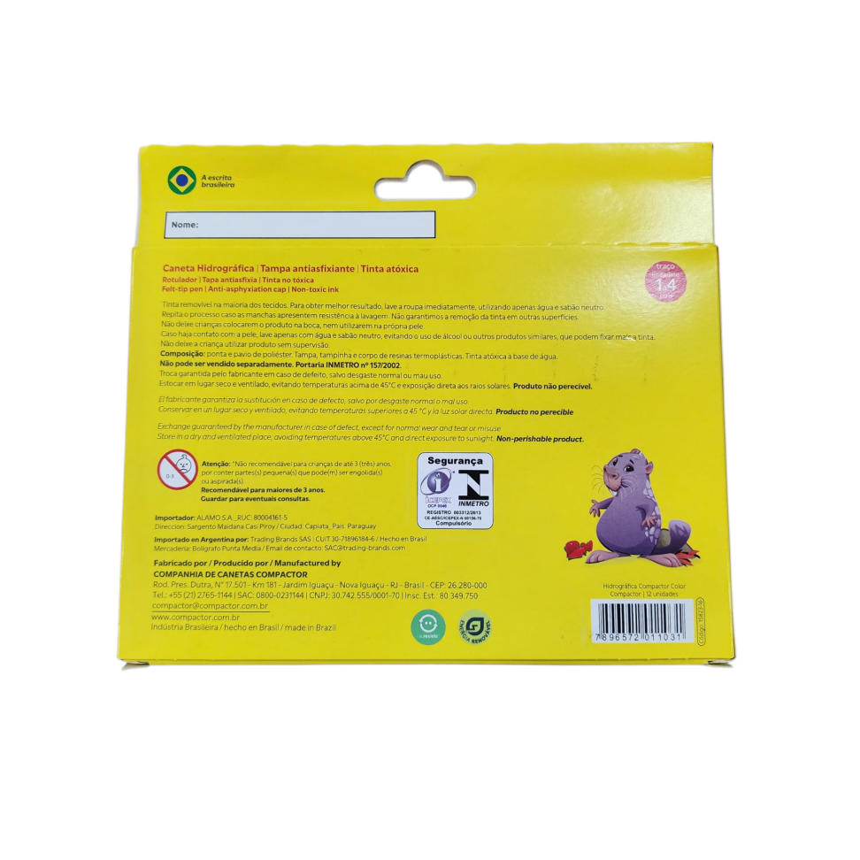 Caneta Hidrográfica color c/ 12 compactor - #2