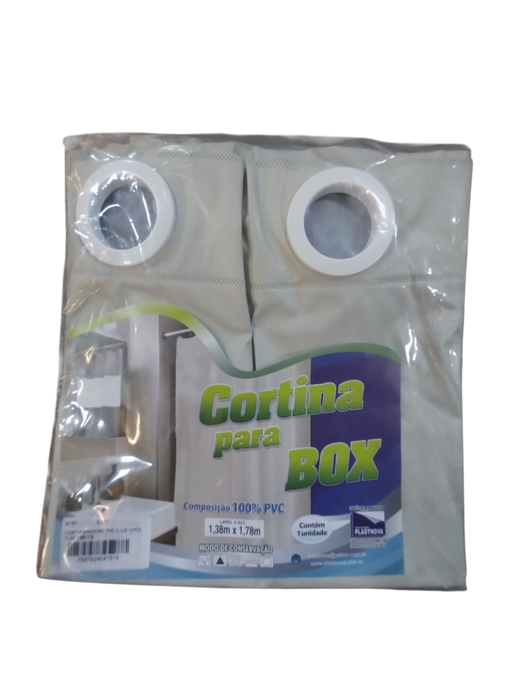 Cortina para Box 1,38mx1,78m 100%PVC Plastnova