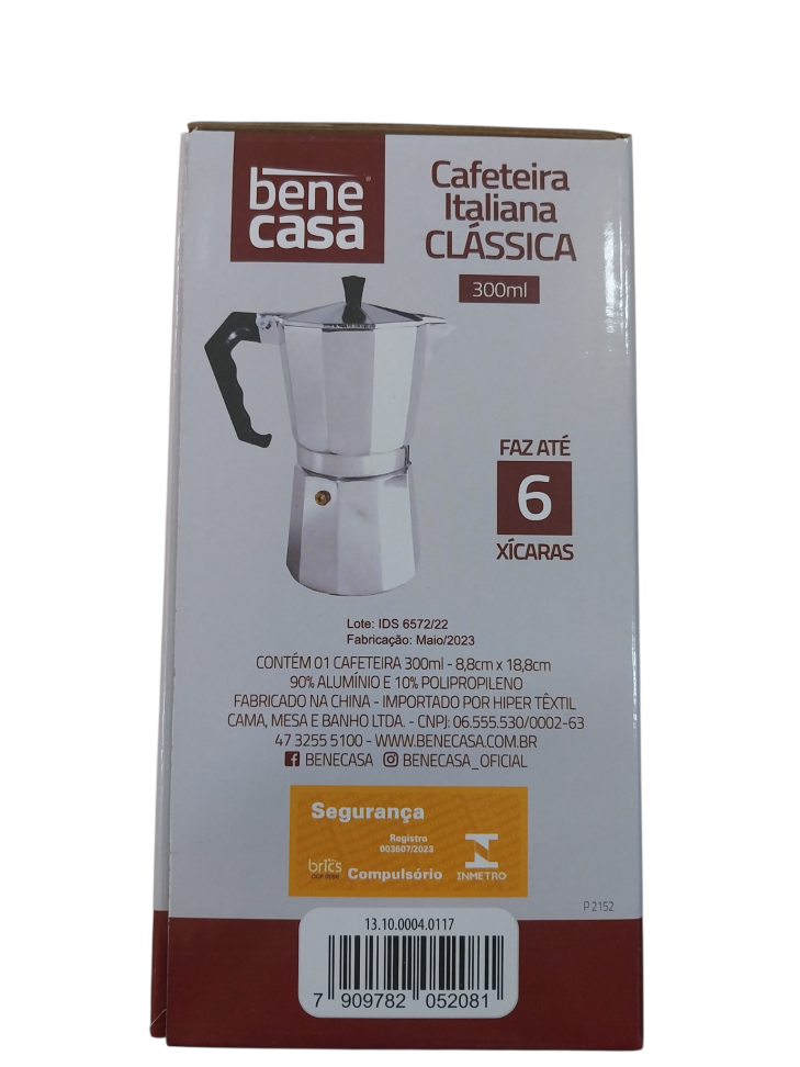 Cafeteira Italiana Clássica 300ml bene casa - #2
