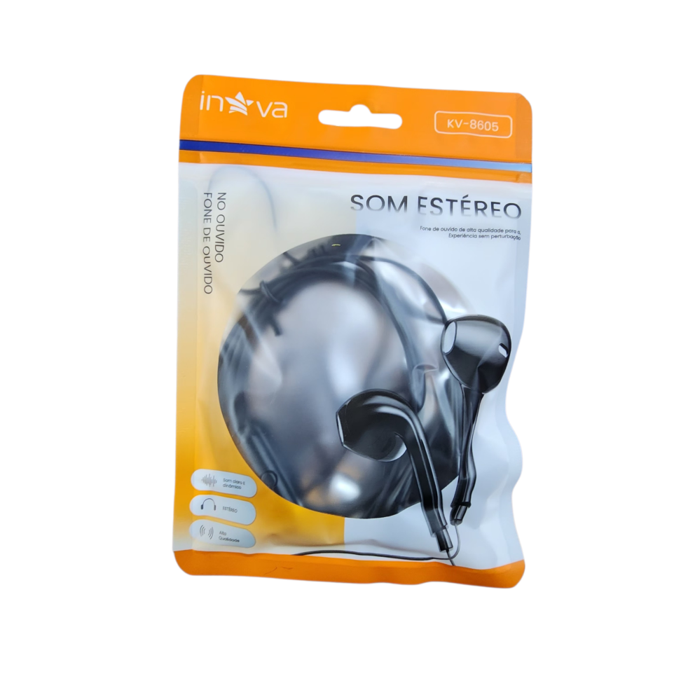 Fone de ouvido com saída P2 KV-8605