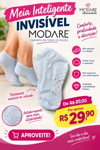 Meia Inteligente Invisível Modare