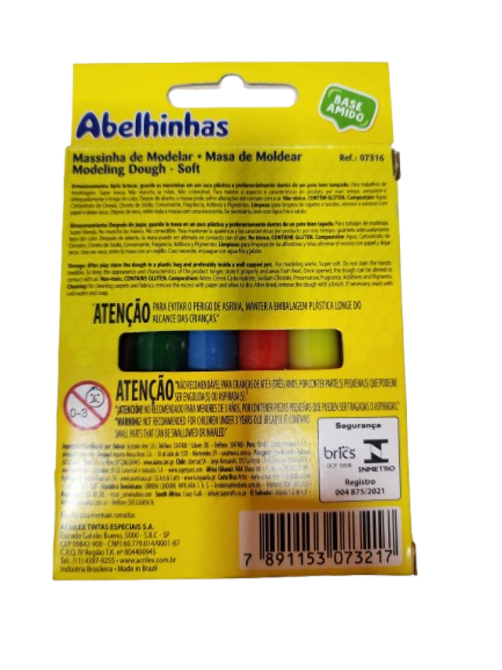 Massinha de modelar soft c/6 90g - #1