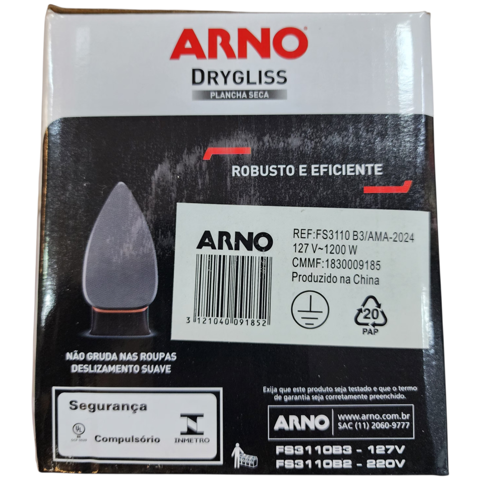 Ferro de Passar a seco Ref.FS3110 B3 127v 1200w Arno - #9