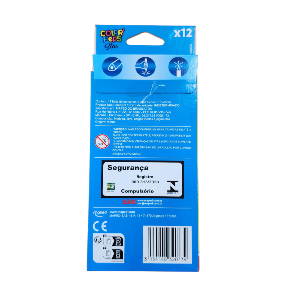 Lapis de cor c/ 12 lapis 15 cores Maped - #2