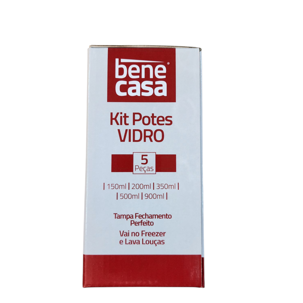 Kit Potes Vidro c/ 5 peças bene casa - #2