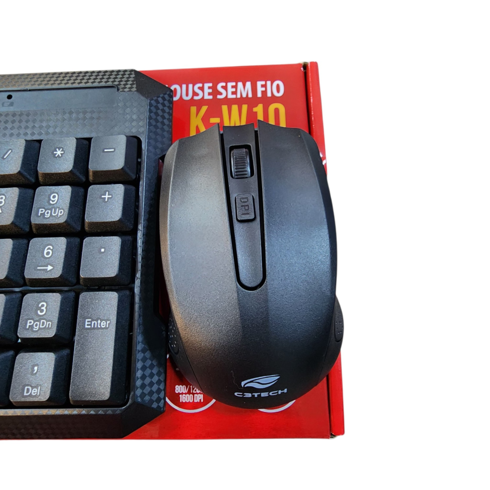 Teclado e Mouse sem Fio K-w10 cetech - #4