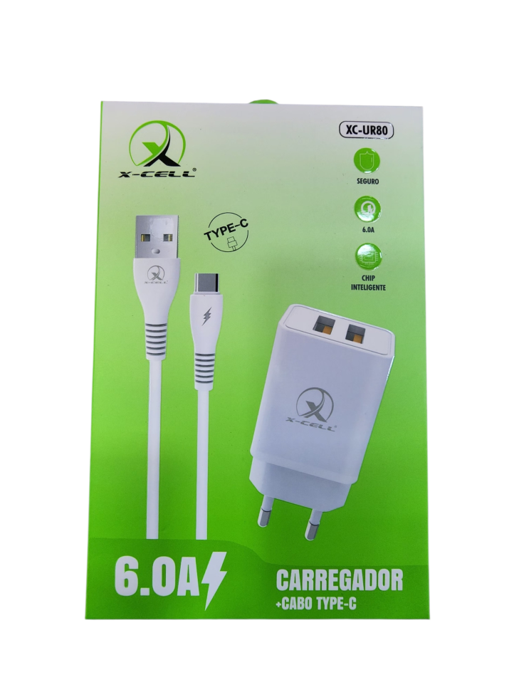 Carregador tipo C 6.0A XC-UR80 X-CELL