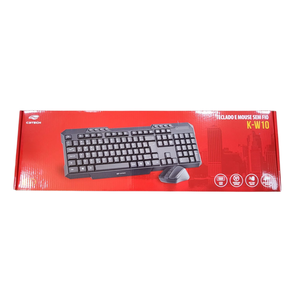 Teclado e Mouse sem Fio K-w10 cetech