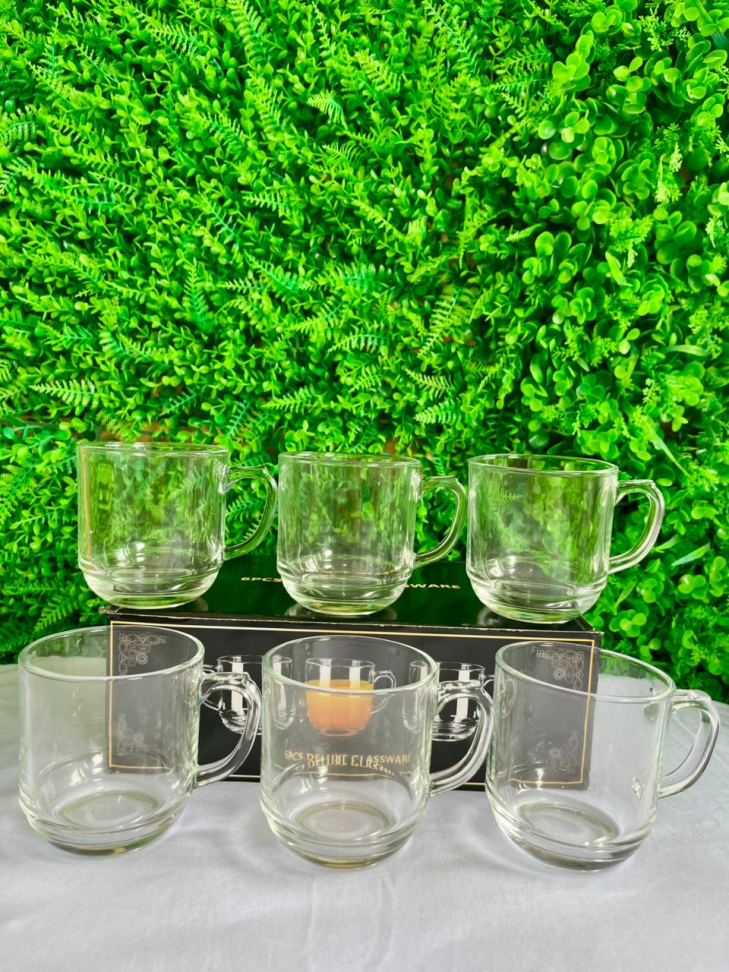 CONJUNTO - 6 XÍCARAS DE VIDRO (SIMPLES) - 270 ML