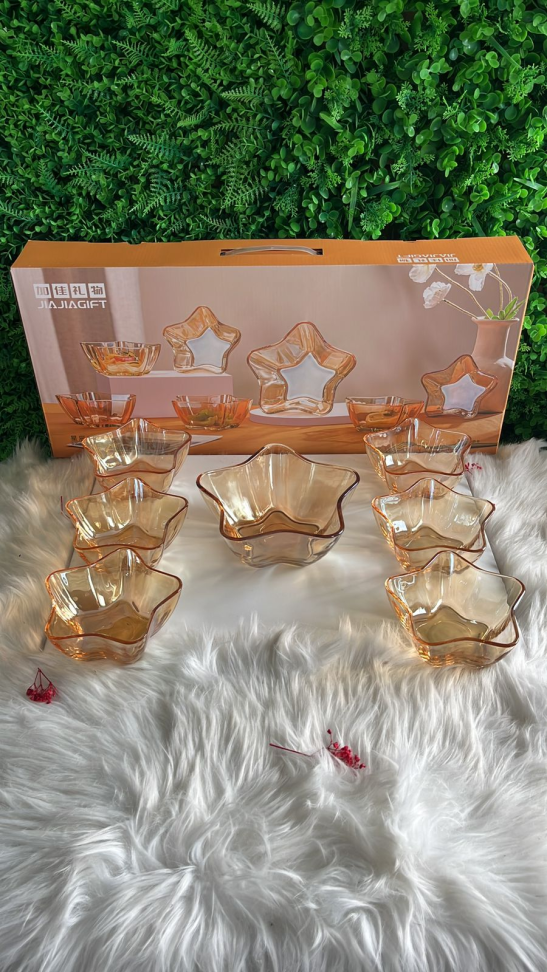 Conjunto 7 Bowls de vidro Ambar
