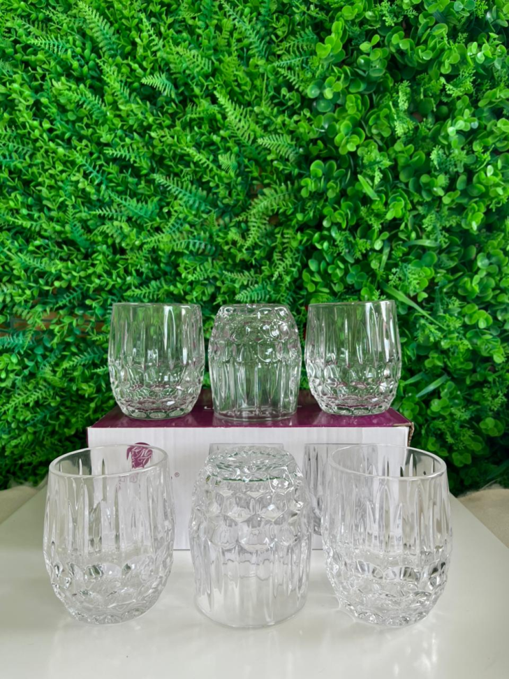 CONJUNTO - 6 COPOS DE VIDRO P WHISKY - 290 ML