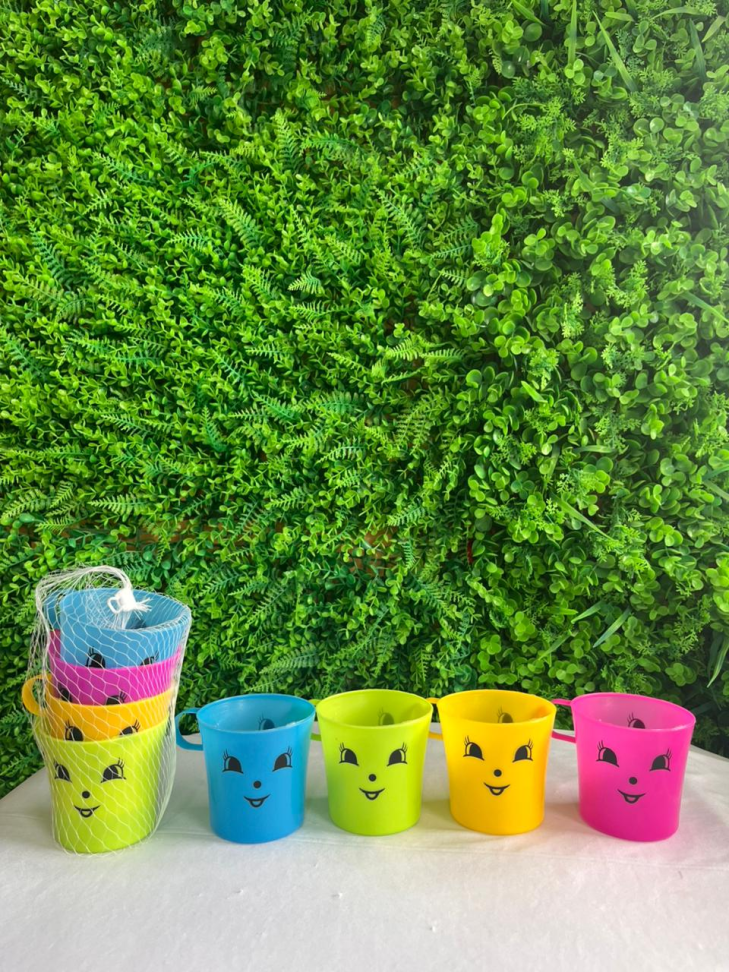 KIT - 4 CANECAS DE PLÁSTICO DECORADAS COM REDE