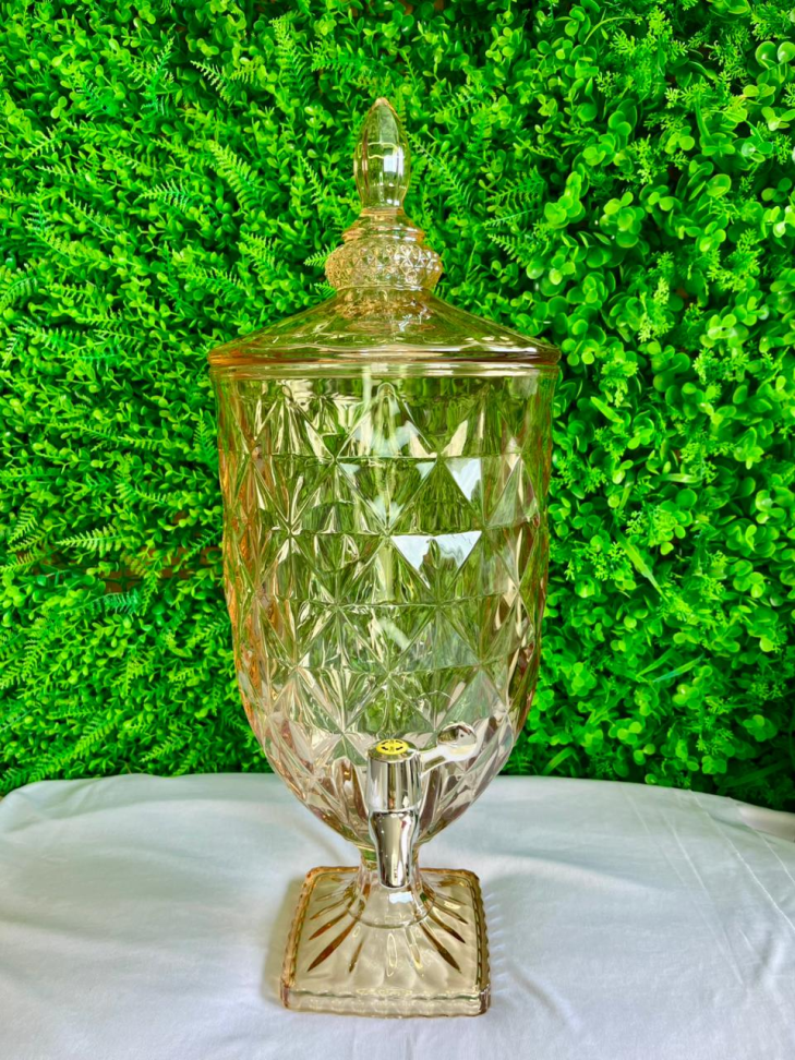 SUQUEIRA DE VIDRO DIAMOND (DOURADA) -  CAPACIDADE: 5L