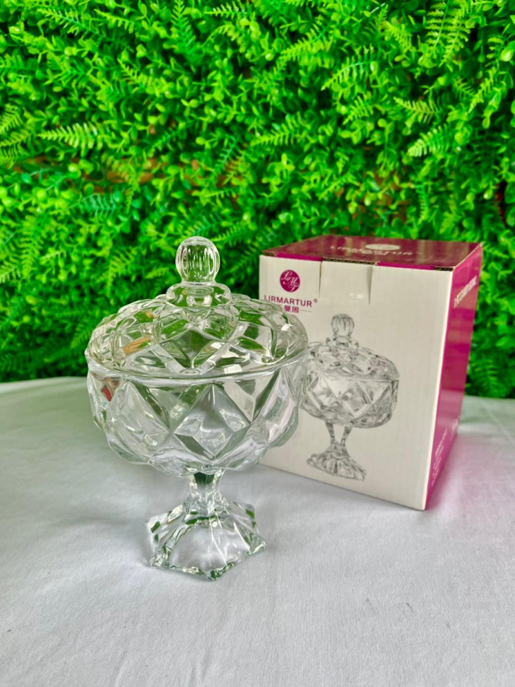 BOMBONIERE DE VIDRO - CAPACIDADE: 275 ML (ALT: 16 CM)
