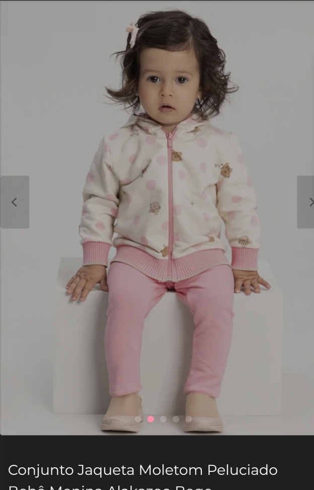 Conjunto moletom infantil feminino peluciado tam P e M - #3