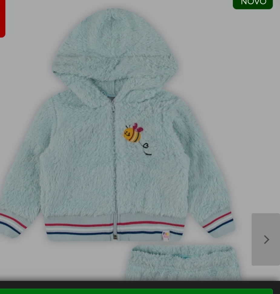 Conjunto peluciado jaqueta e calça P e M - #1