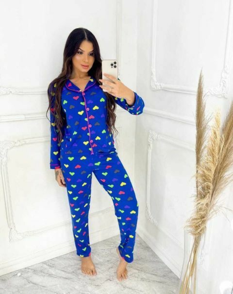 Pijama Americano Longo Suede - #8