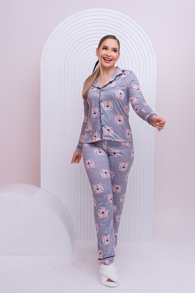 Pijama Americano Longo Suede - #2