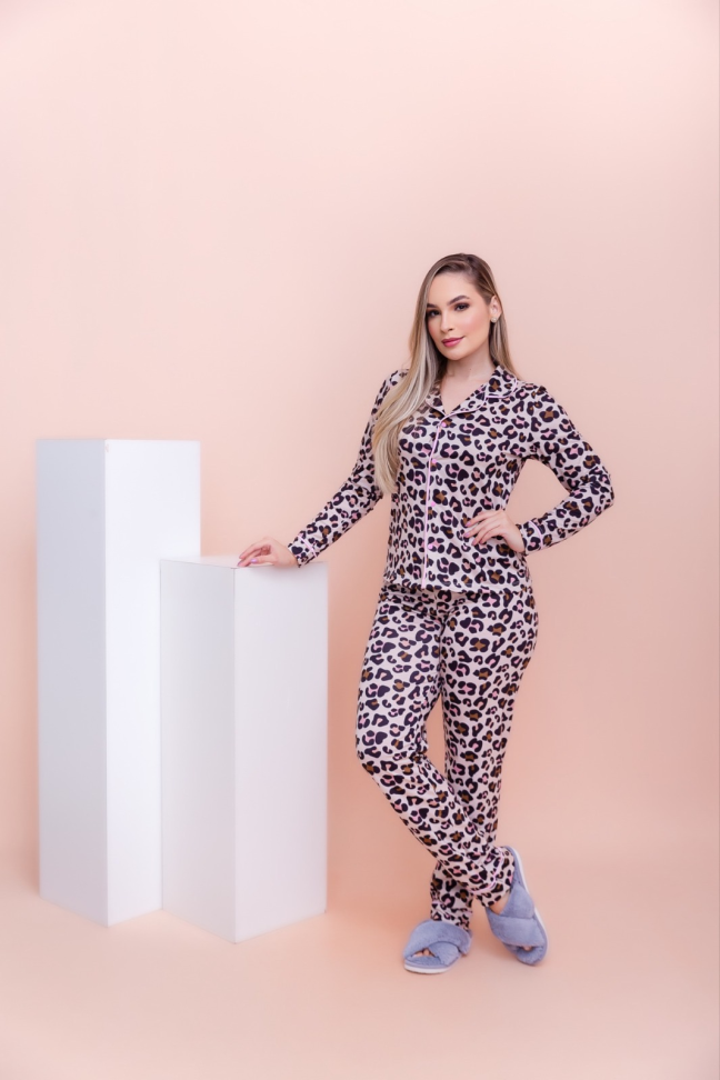 Pijama Americano Longo Suede - #3