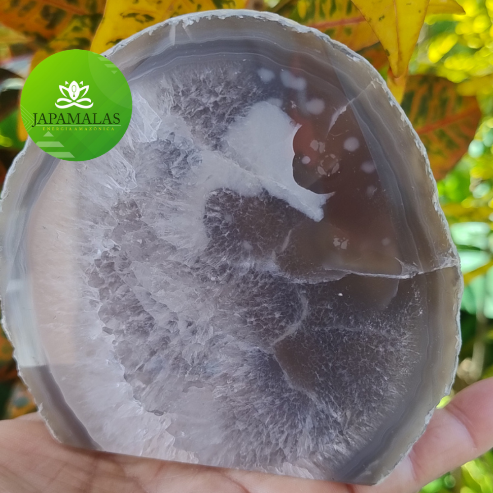 Chapa de Geodo de Ágata com Quartzo Natural – 608g - #4