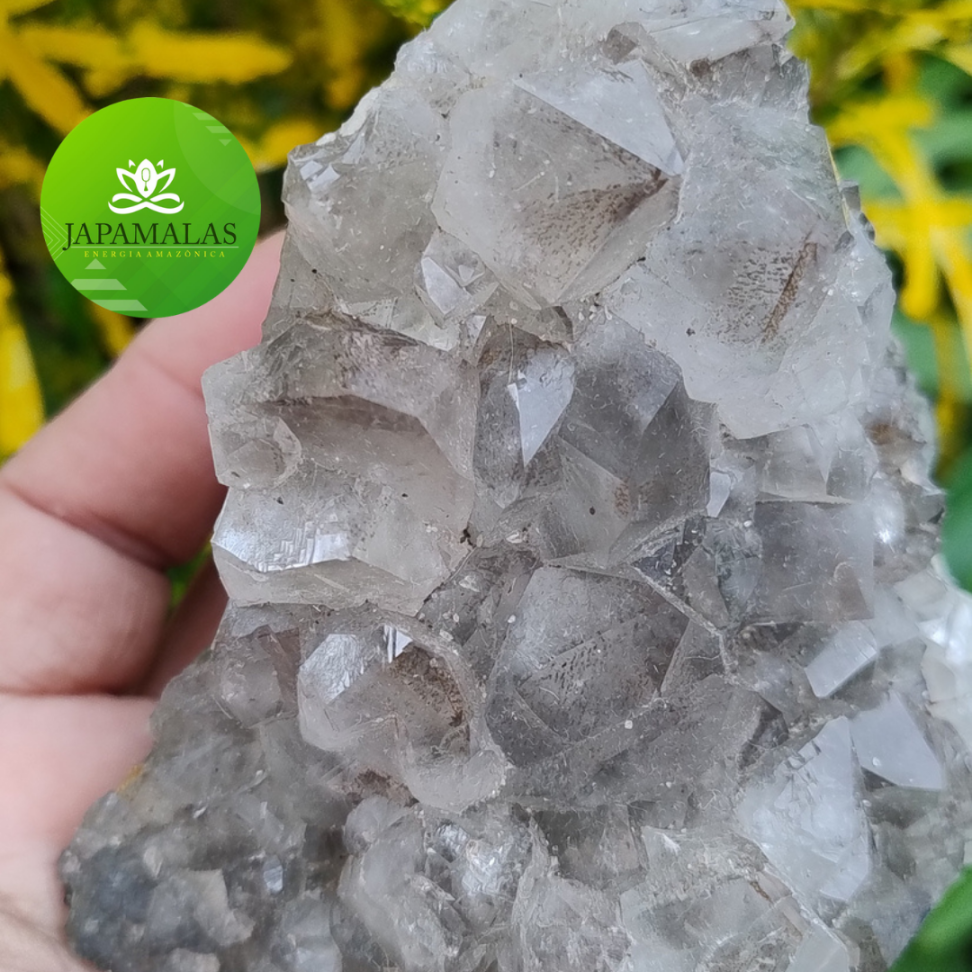 Pedra Decorativa Drusa Quartzo Fumê - #4