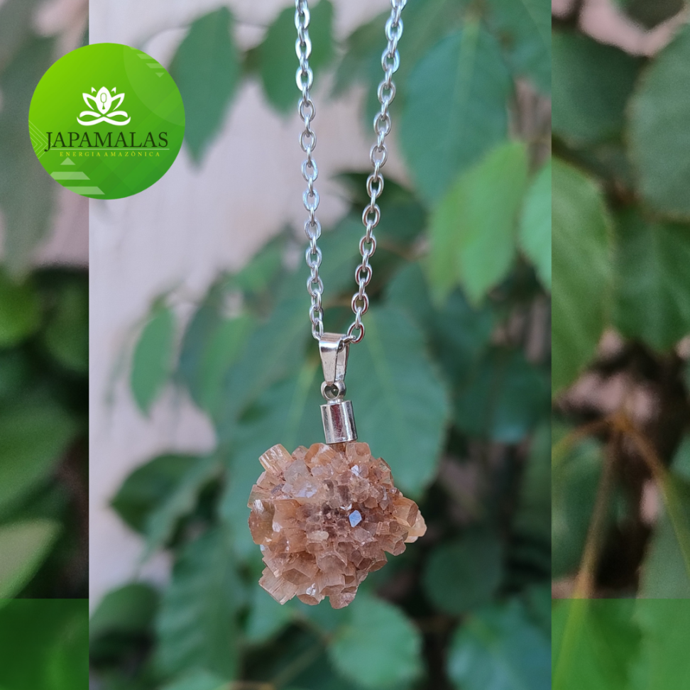 COLARES 100% EM AÇO COM PEDRAS  BRUTAS NATURAIS  ( Drusas e Geodos ) - #25