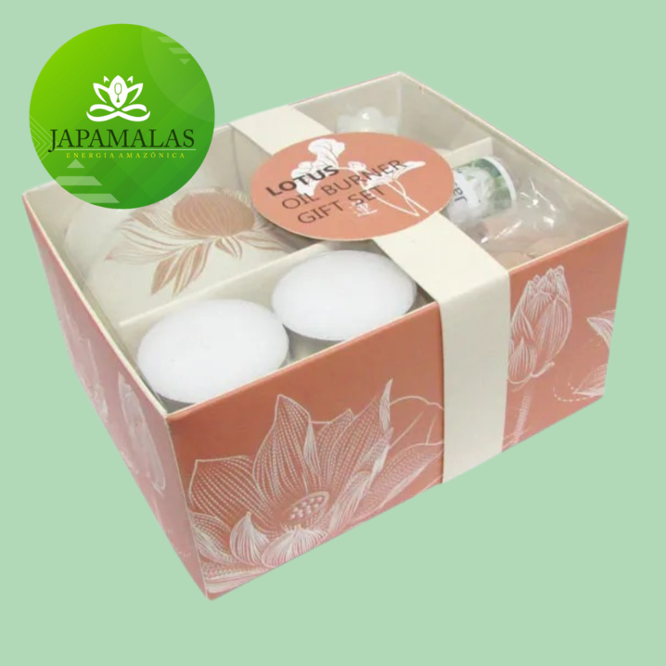 Kit Harmonia Bege – Rechaud de Cerâmica com Jasmim & Incensário Flor de Lótus - #6
