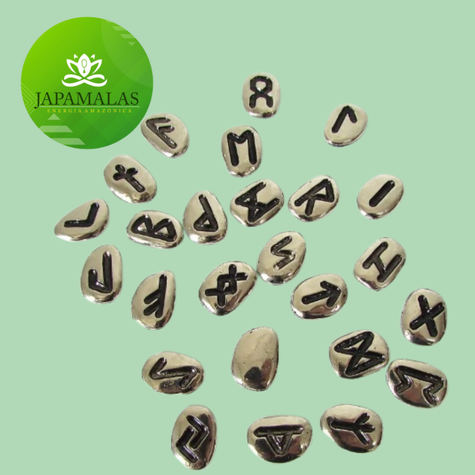 Jogo de Runas Nórdicas em Metal - 25 Peças - #2