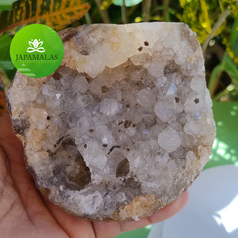 Geodo Natural de Ágata com Cristalização de Quartzo - #10