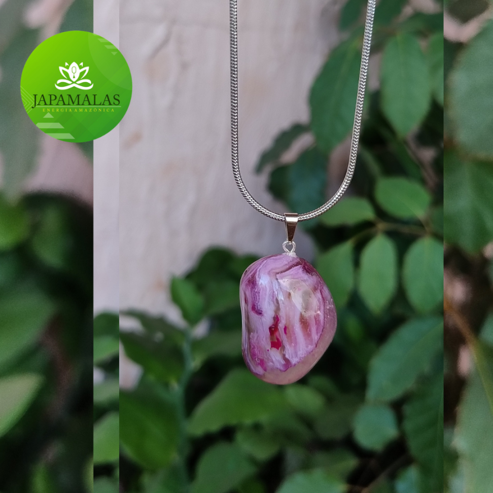 COLARES 100% EM AÇO COM PEDRAS  POLIDAS NATURAIS - #9