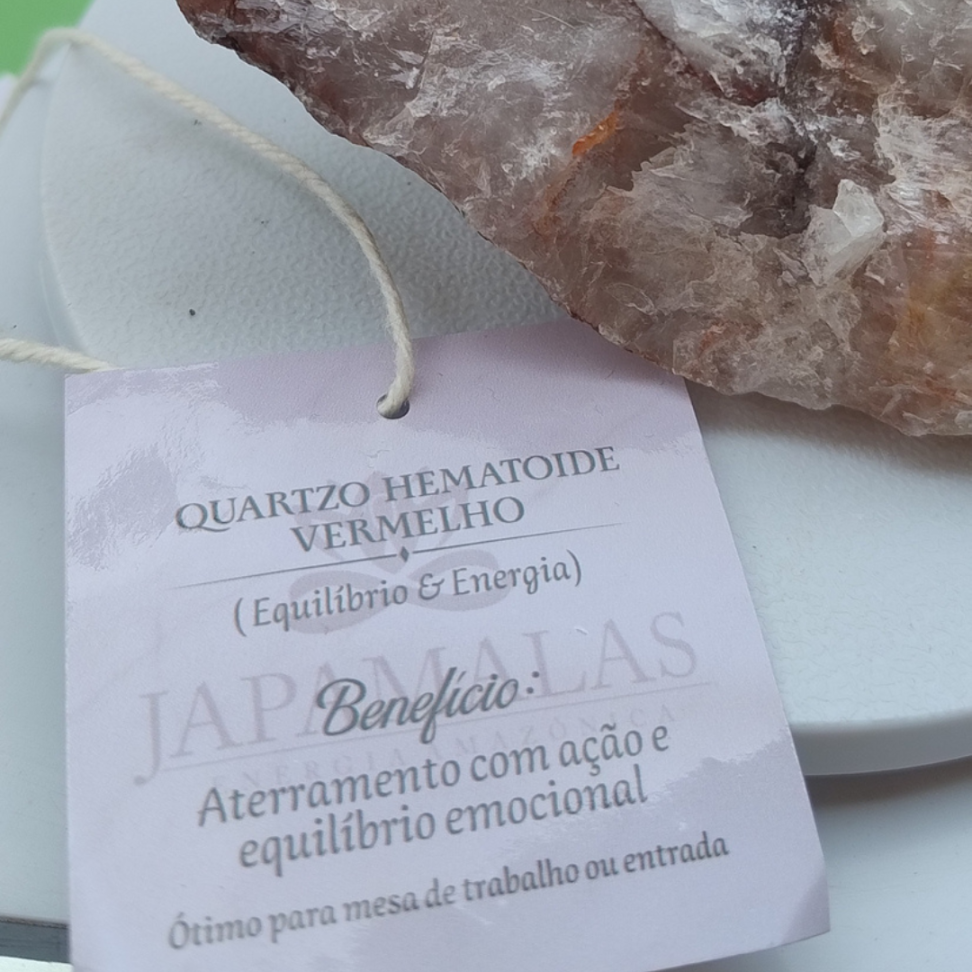 Pedra Decorativa Quartzo Hematoide Vermelho
