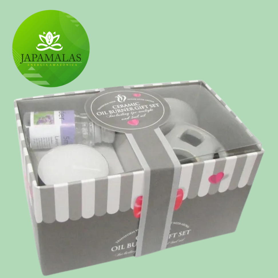 Kit Calmaria Cinza – Rechaud de Cerâmica com Lavanda & Vela Tealight - #4