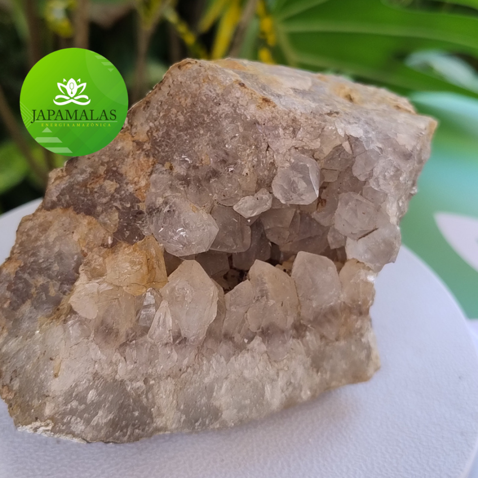 Drusa de Quartzo Hialino Bruto Natural – Força Cristalina em Peça Única (467g) - #4