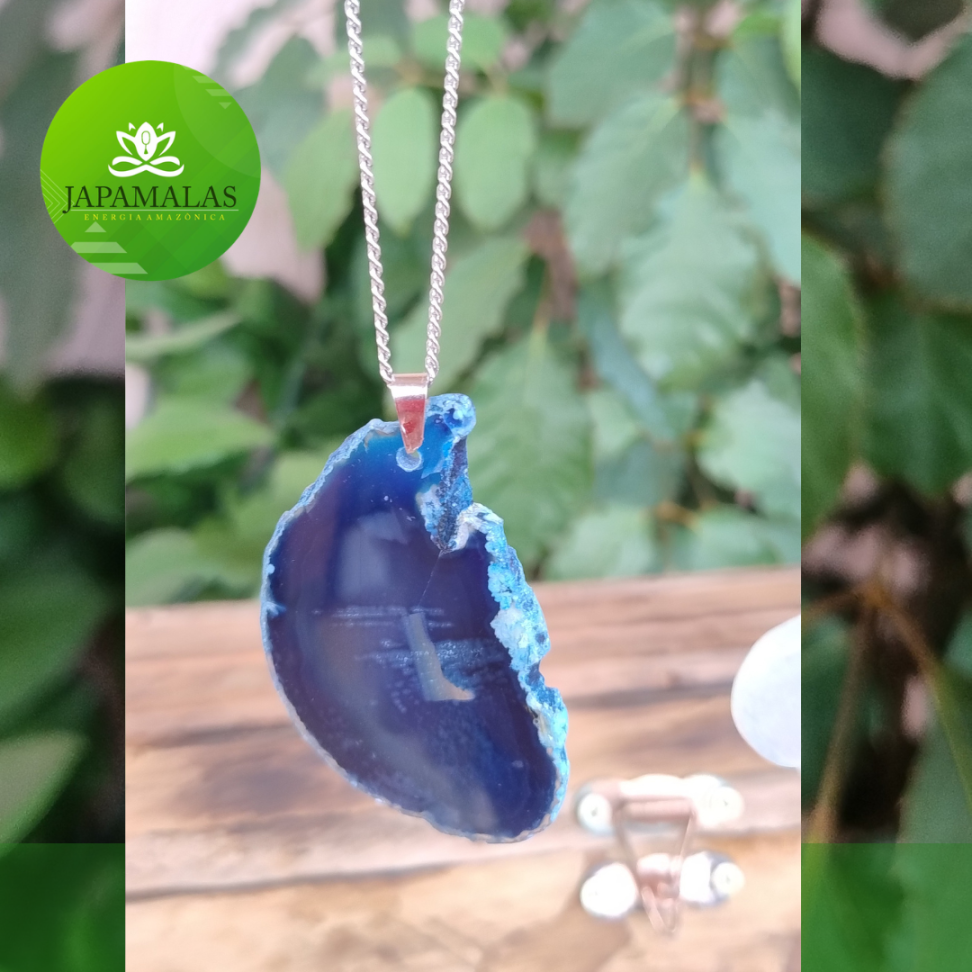 COLARES 100% EM AÇO COM PEDRAS  POLIDAS NATURAIS - #5