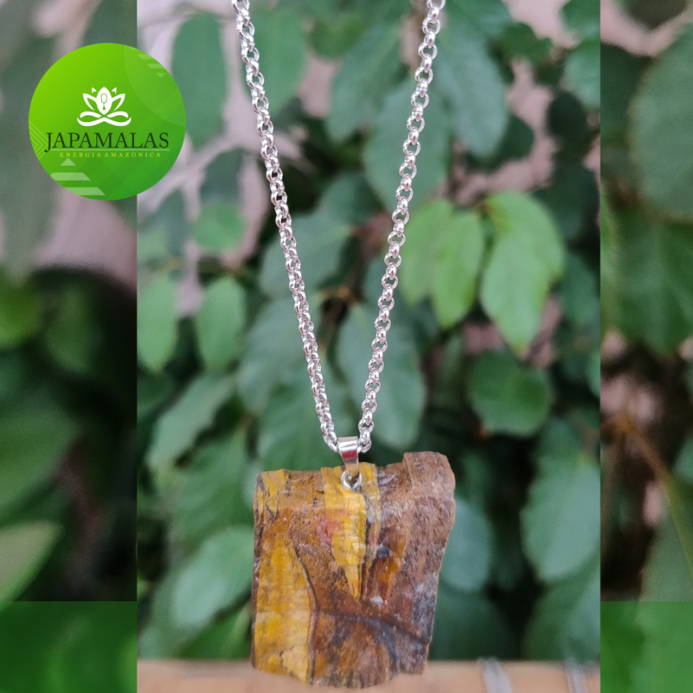 COLARES 100% EM AÇO COM PEDRAS  BRUTAS NATURAIS  ( Drusas e Geodos ) - #31