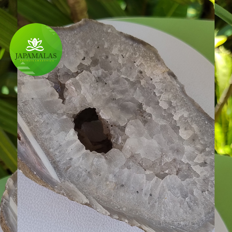 Geodo Natural de Ágata com Cristalização - #4