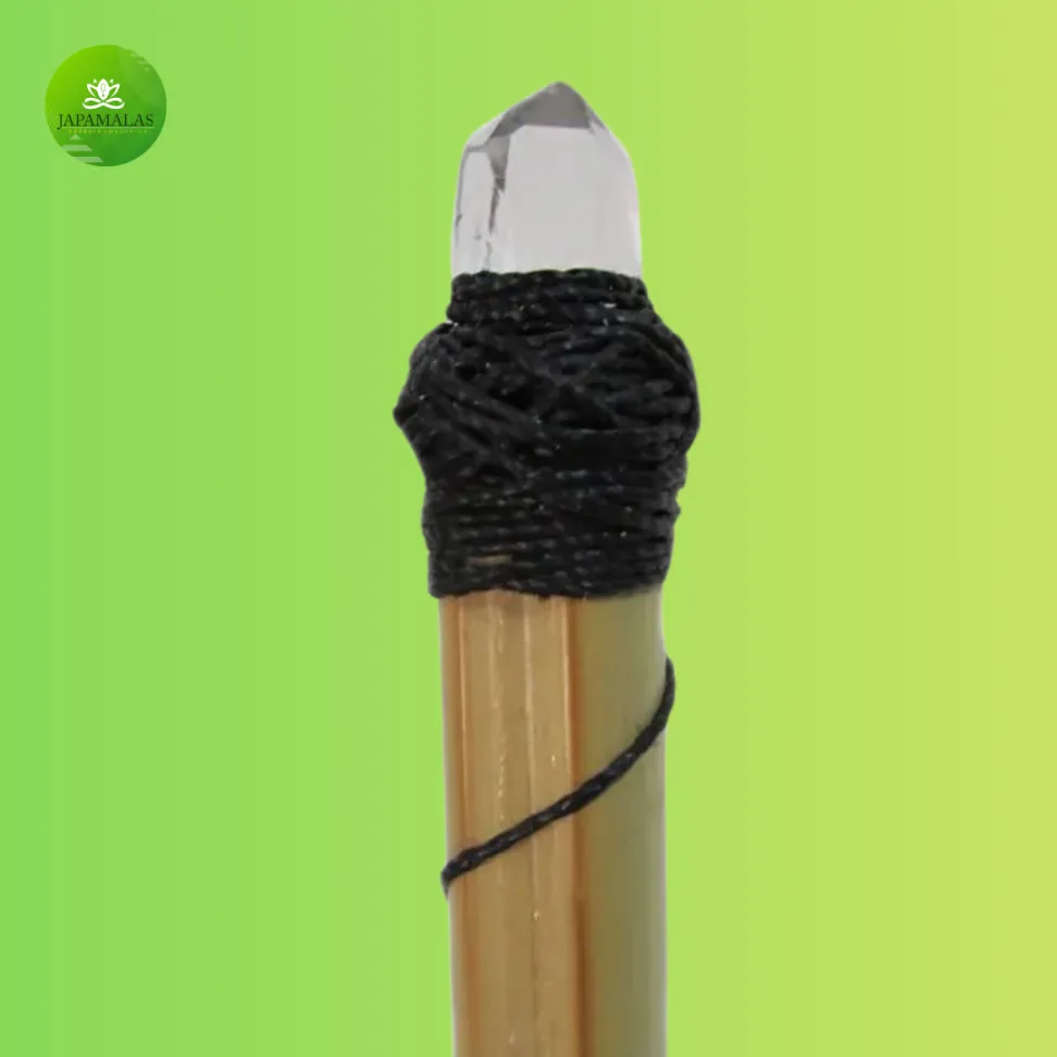 Varinha Mágica Bastão em Bambu com Cristal na Ponta 20cm - #4