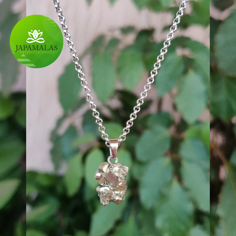 COLARES 100% EM AÇO COM PEDRAS  BRUTAS NATURAIS  ( Drusas e Geodos ) - #18