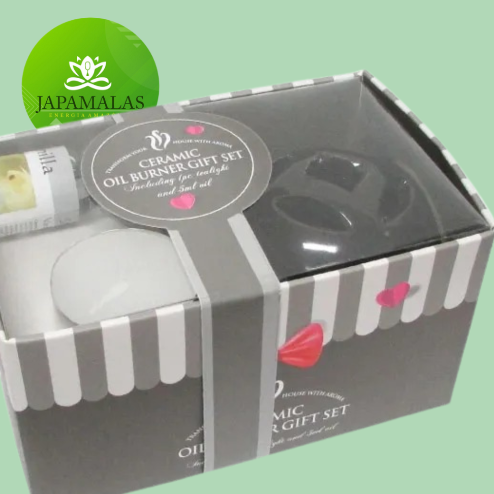 Kit Calmaria Cinza – Rechaud de Cerâmica com Lavanda & Vela Tealight - #5