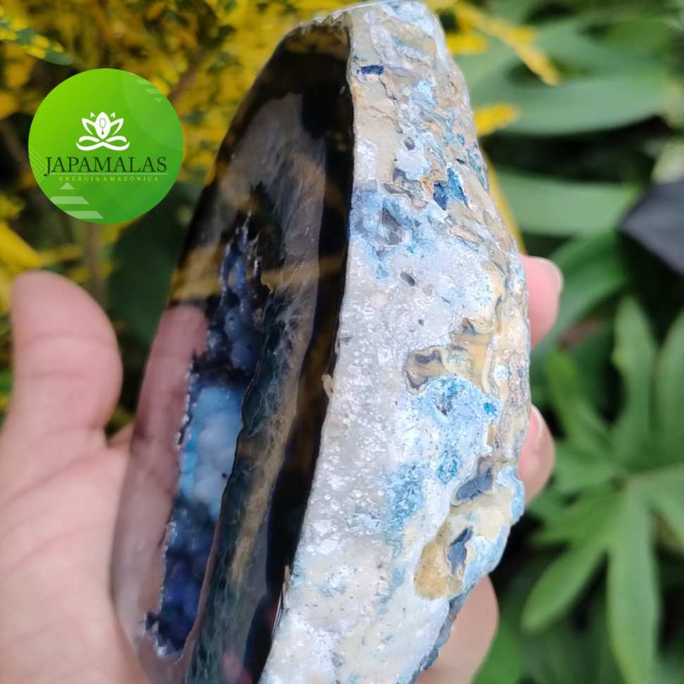 Pedra Decorativa Geodo de Ágata Azul - #5