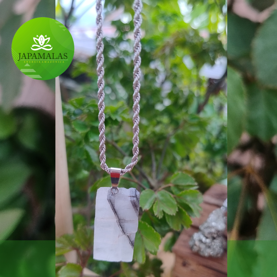 COLARES 100% EM AÇO COM PEDRAS  BRUTAS NATURAIS  ( Drusas e Geodos ) - #36