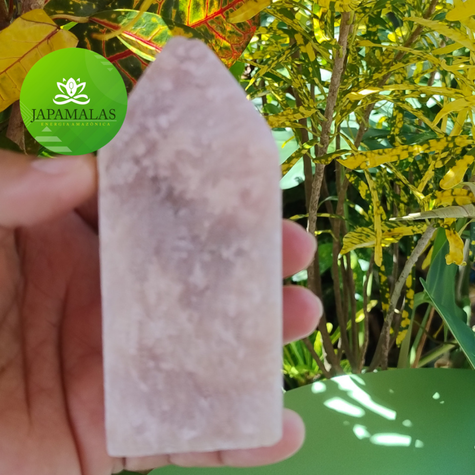 Obelisco Gerador de Quartzo Rosa Natural – Peça Exclusiva (389g) - #5
