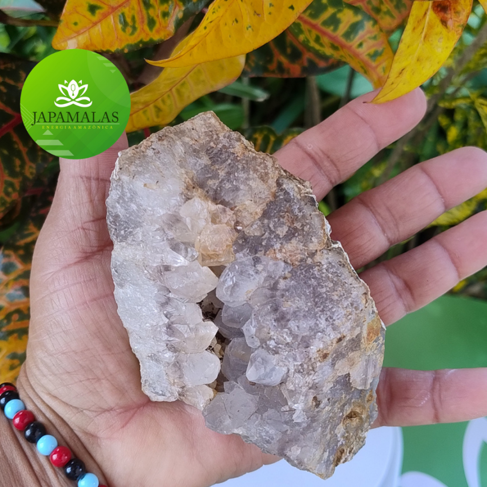 Drusa de Quartzo Hialino Bruto Natural – Força Cristalina em Peça Única (467g) - #8