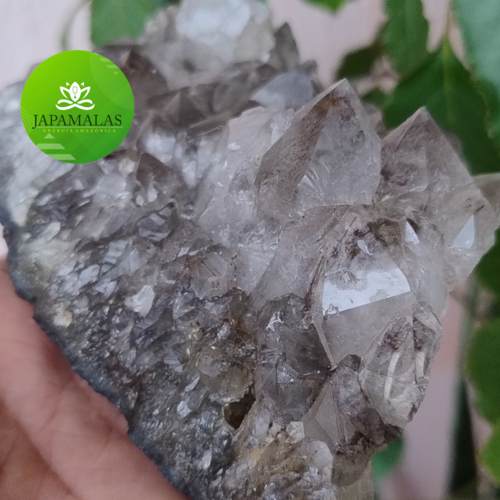 Pedra Decorativa Drusa Quartzo Fumê - #6