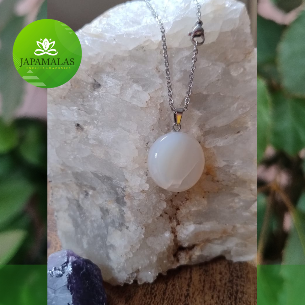 COLARES 100% EM AÇO COM PEDRAS  POLIDAS NATURAIS - #30