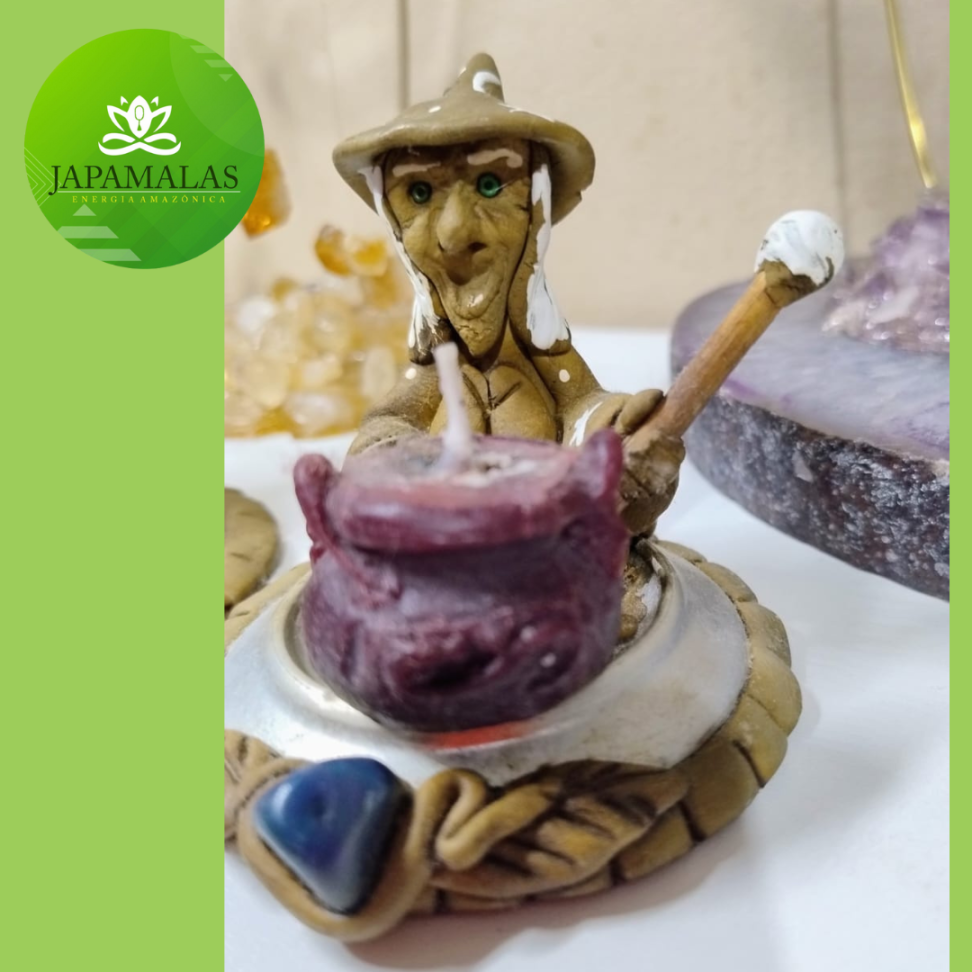Bruxa do Caldeirão com Ágata Natural e Porta-Incenso - #3