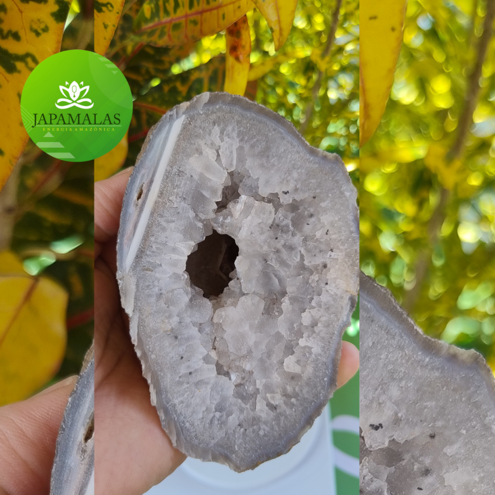 Geodo Natural de Ágata com Cristalização - #3